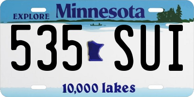 MN license plate 535SUI