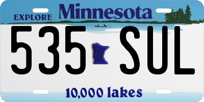MN license plate 535SUL