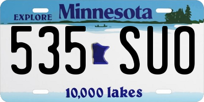 MN license plate 535SUO
