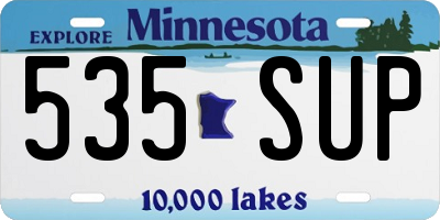 MN license plate 535SUP