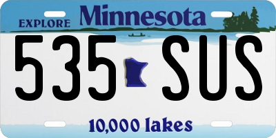 MN license plate 535SUS