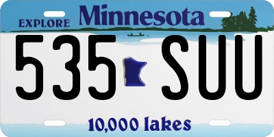 MN license plate 535SUU