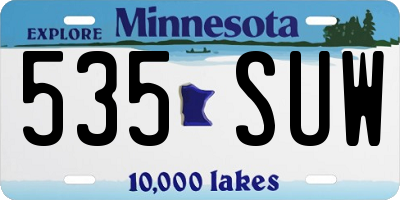MN license plate 535SUW