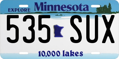MN license plate 535SUX