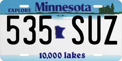 MN license plate 535SUZ