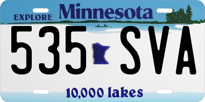 MN license plate 535SVA