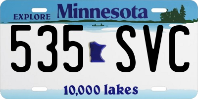 MN license plate 535SVC