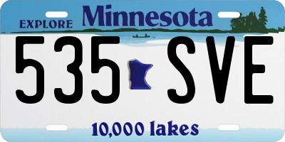 MN license plate 535SVE