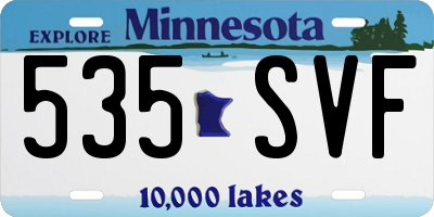 MN license plate 535SVF