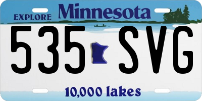 MN license plate 535SVG