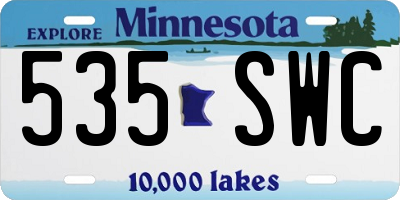 MN license plate 535SWC