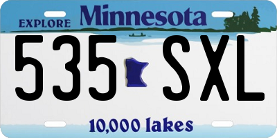 MN license plate 535SXL