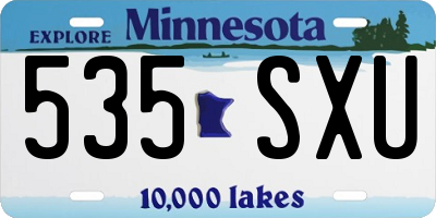 MN license plate 535SXU