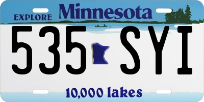 MN license plate 535SYI