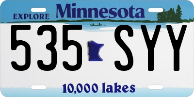 MN license plate 535SYY