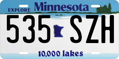 MN license plate 535SZH