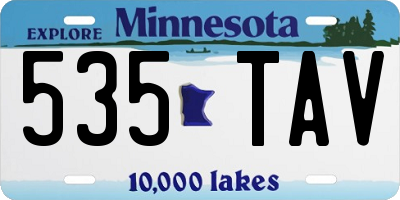 MN license plate 535TAV