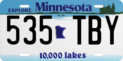 MN license plate 535TBY