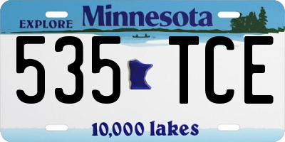 MN license plate 535TCE