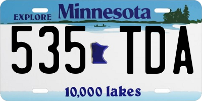 MN license plate 535TDA