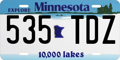MN license plate 535TDZ