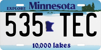 MN license plate 535TEC