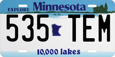 MN license plate 535TEM