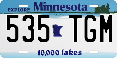 MN license plate 535TGM