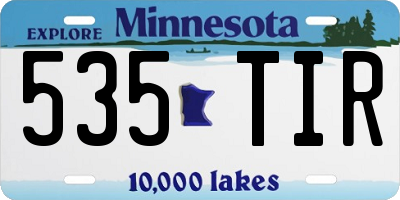 MN license plate 535TIR