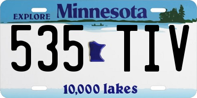 MN license plate 535TIV