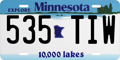 MN license plate 535TIW
