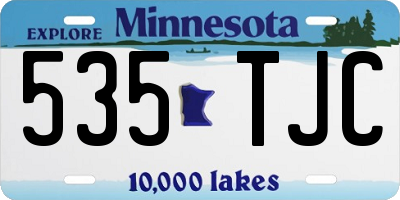 MN license plate 535TJC