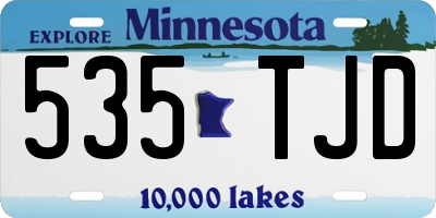 MN license plate 535TJD
