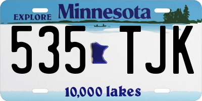 MN license plate 535TJK