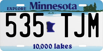 MN license plate 535TJM