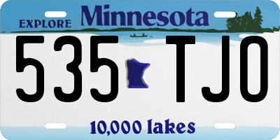 MN license plate 535TJO