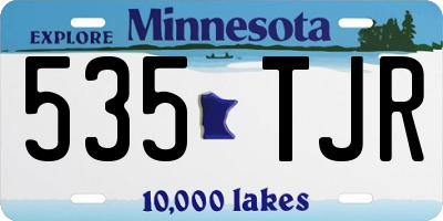 MN license plate 535TJR