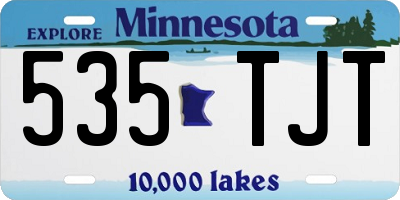 MN license plate 535TJT