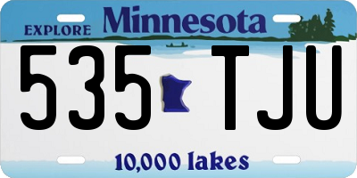 MN license plate 535TJU