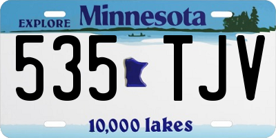 MN license plate 535TJV