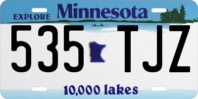 MN license plate 535TJZ