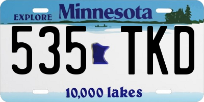 MN license plate 535TKD