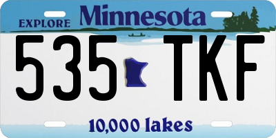 MN license plate 535TKF