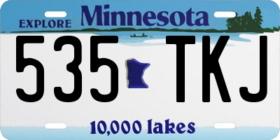 MN license plate 535TKJ