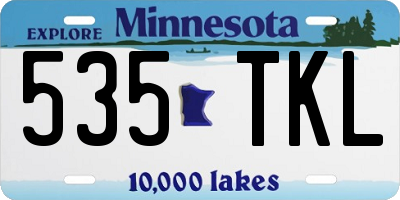 MN license plate 535TKL