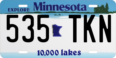 MN license plate 535TKN