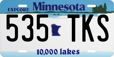 MN license plate 535TKS
