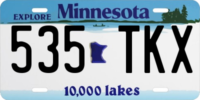 MN license plate 535TKX