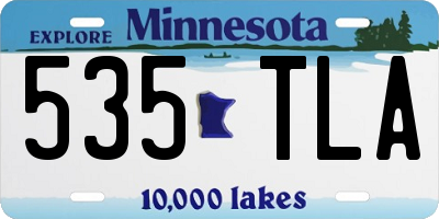 MN license plate 535TLA