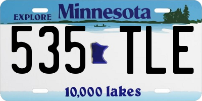 MN license plate 535TLE